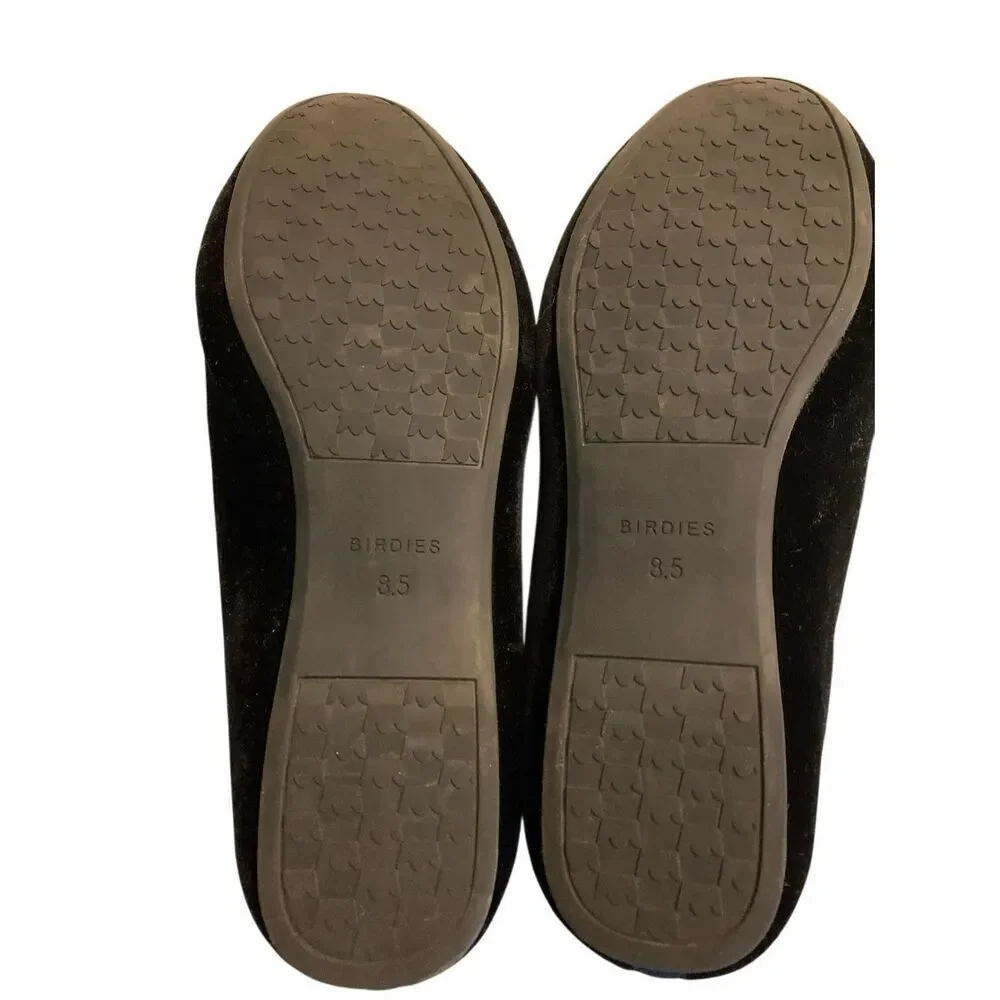 Birdies Sterling velvet flats loafers black women's size 8.5